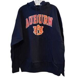 Auburn Tigers NCAA Unisex XL Blue Hooded Sweatshirt Pullover